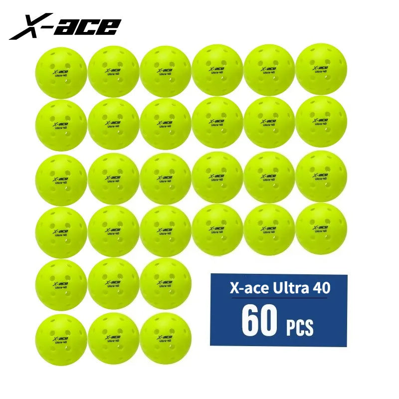 X-Ace Pickleballs – 60 Pack
